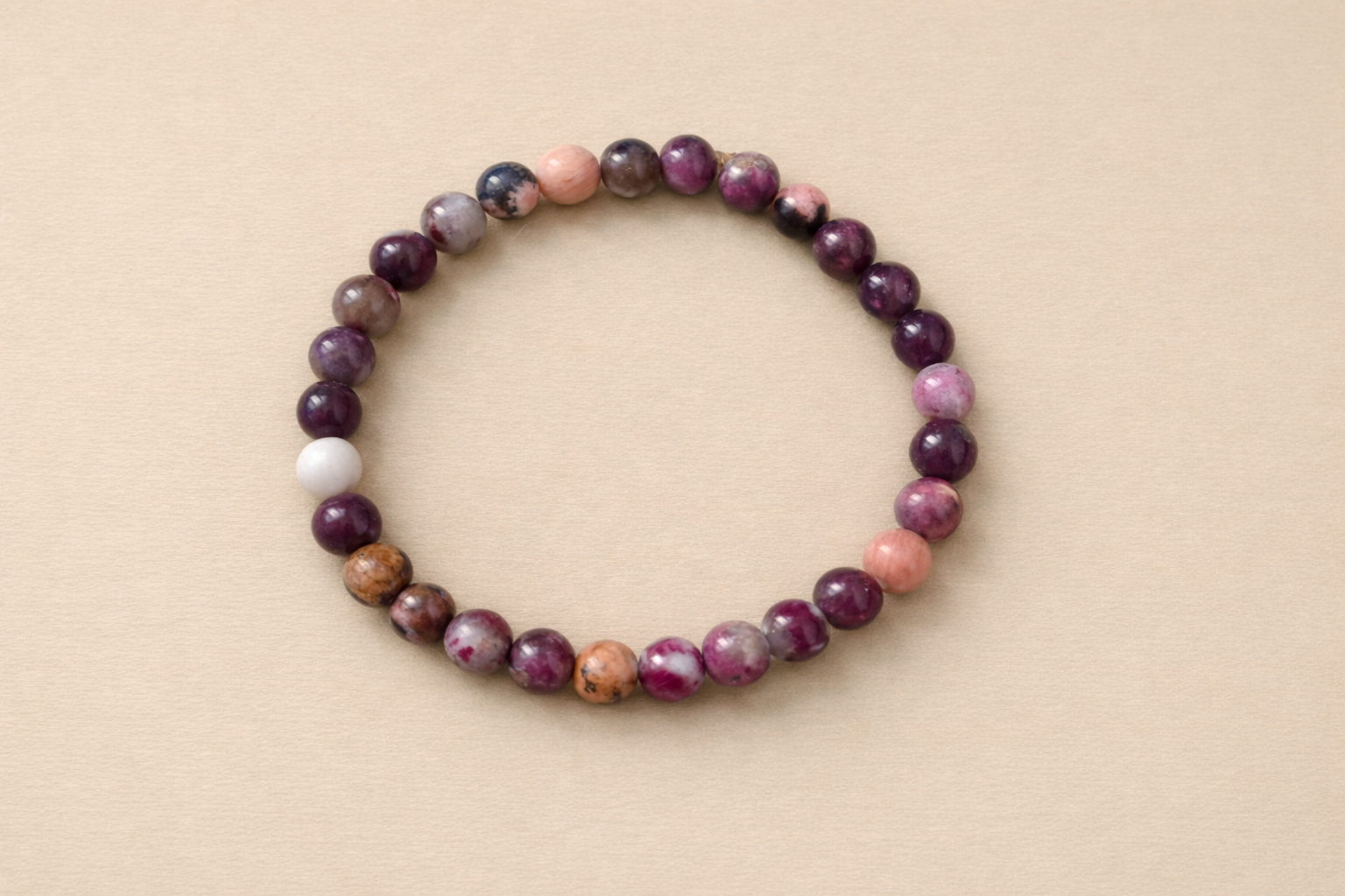Bracelet rhodonite 6 mm