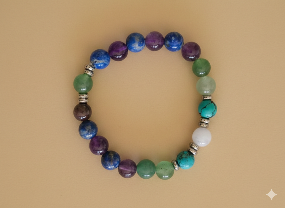 Bracelet multi-pierres – Équilibre & Ancrage – 8 mm ÉDITION PRESTIGE