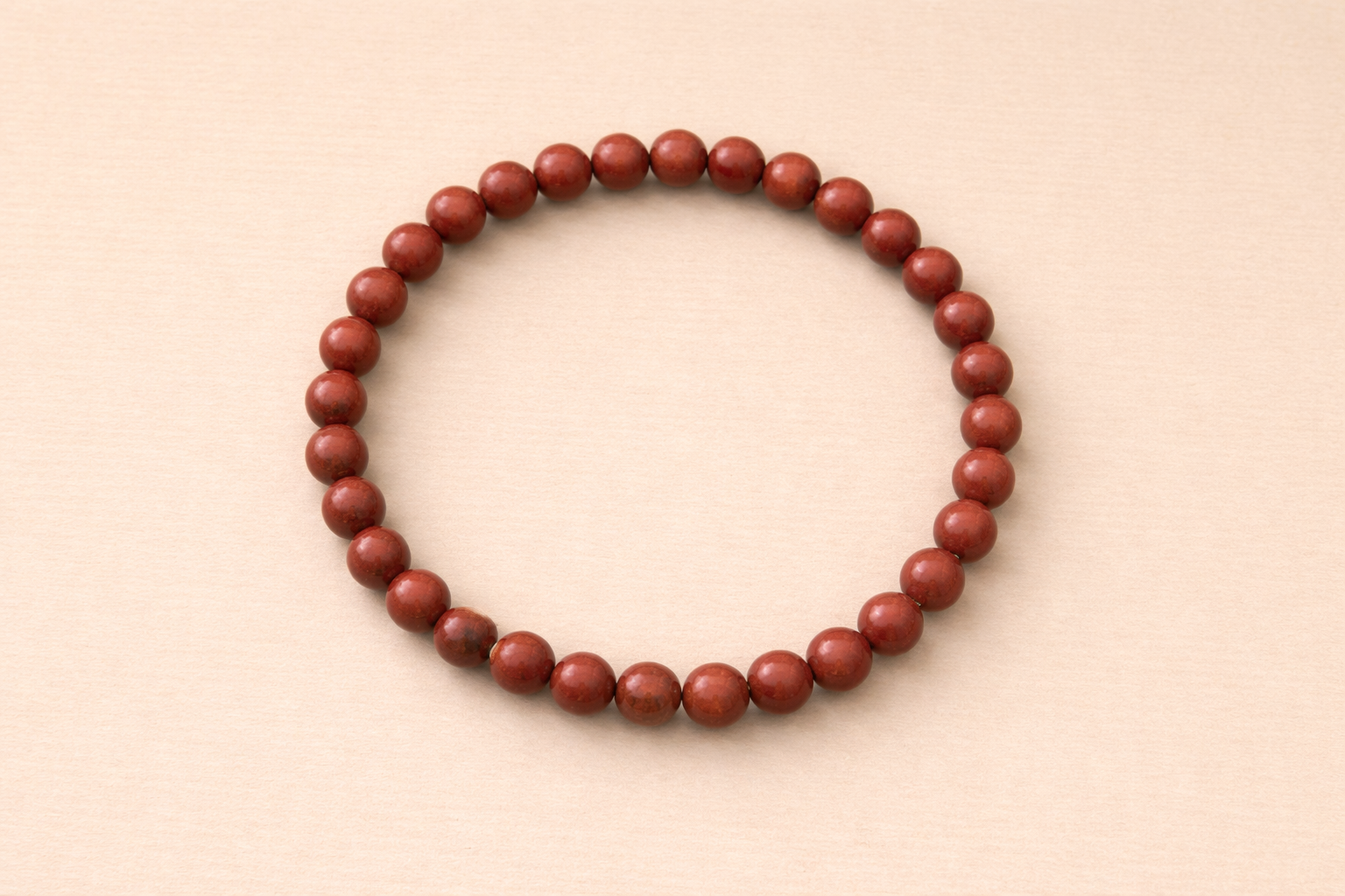 Bracelet jaspe rouge 6 mm